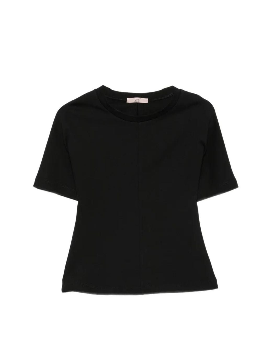 Carla G Black Round-Neck Short-Sleeve T-Shirt