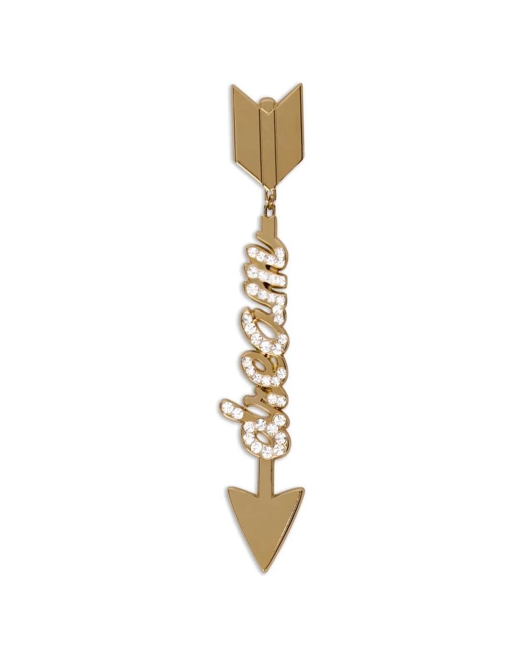 Red(v) Metallic Arrow Embellished Earrings