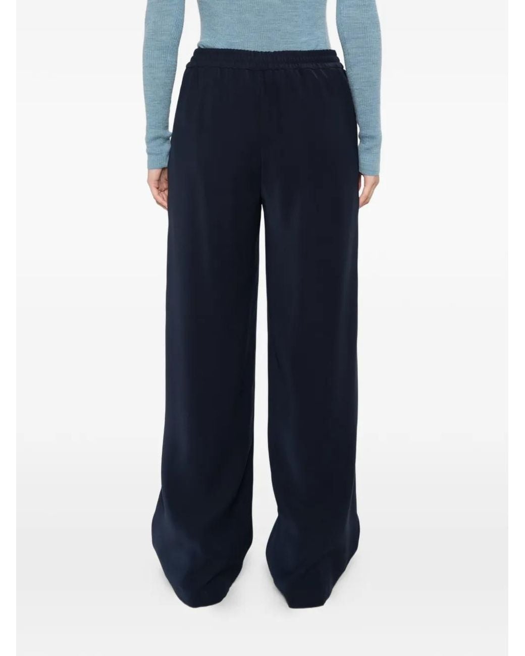 Herno Blue Drawstring Palazzo Pants