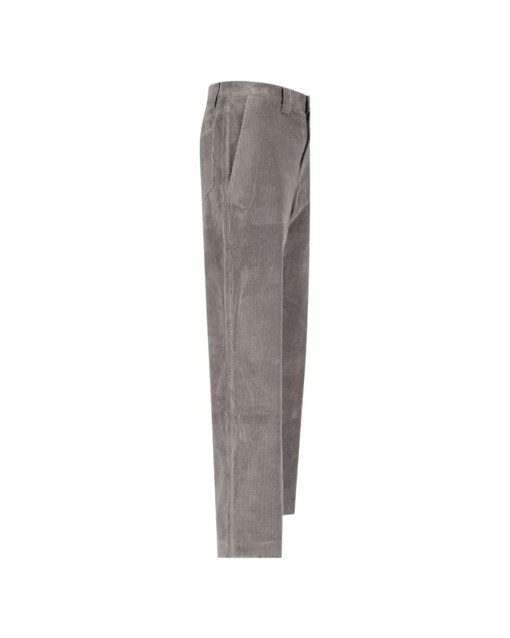BERNER KUHL Gray Night Corduroy Trousers for men