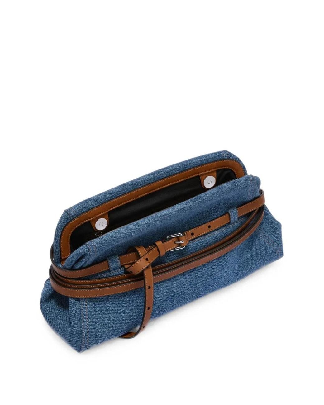 Moschino Blue Tie Me Large Clutch Bag