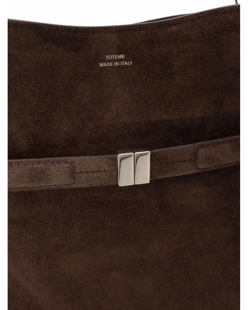Totême Brown Sac Porté Épaule En Daim