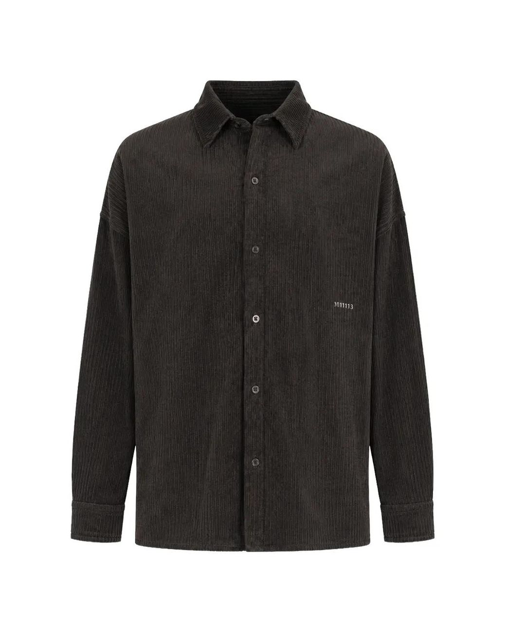 Societe Anonyme Black Corduroy-Effect Oversized Shirt