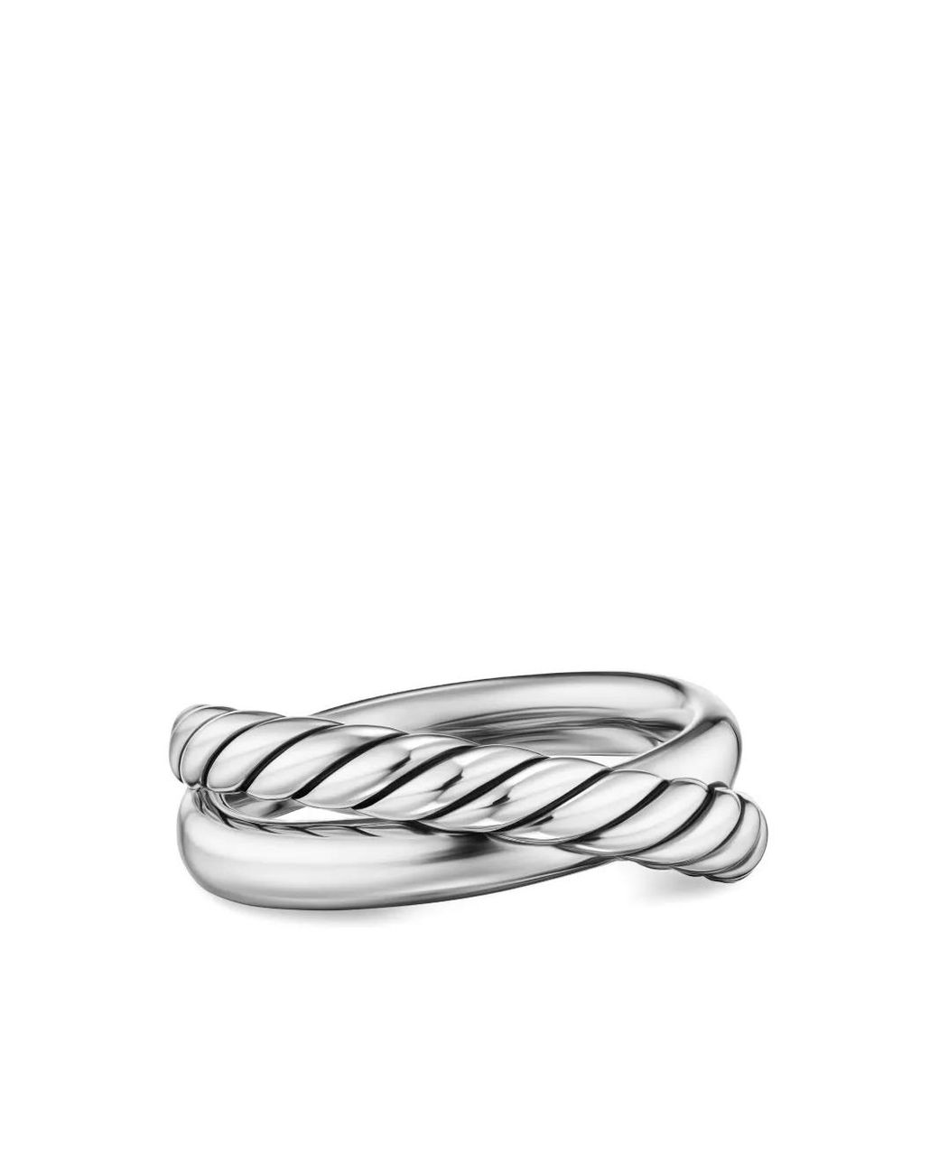 David Yurman White Crossover Ring Aus Sterlingsilber