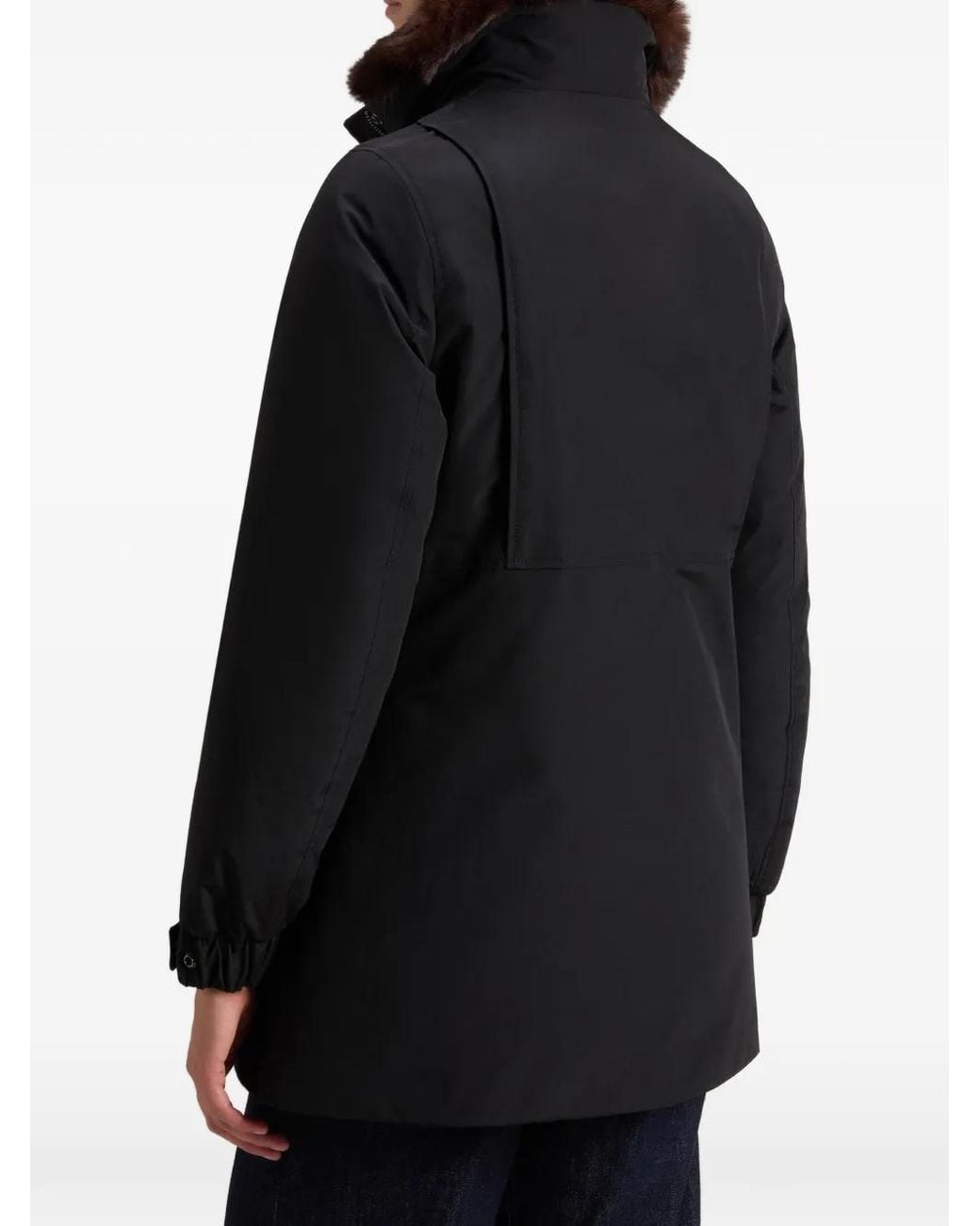 Woolrich Black Erie Faux-Fur Trim Parka
