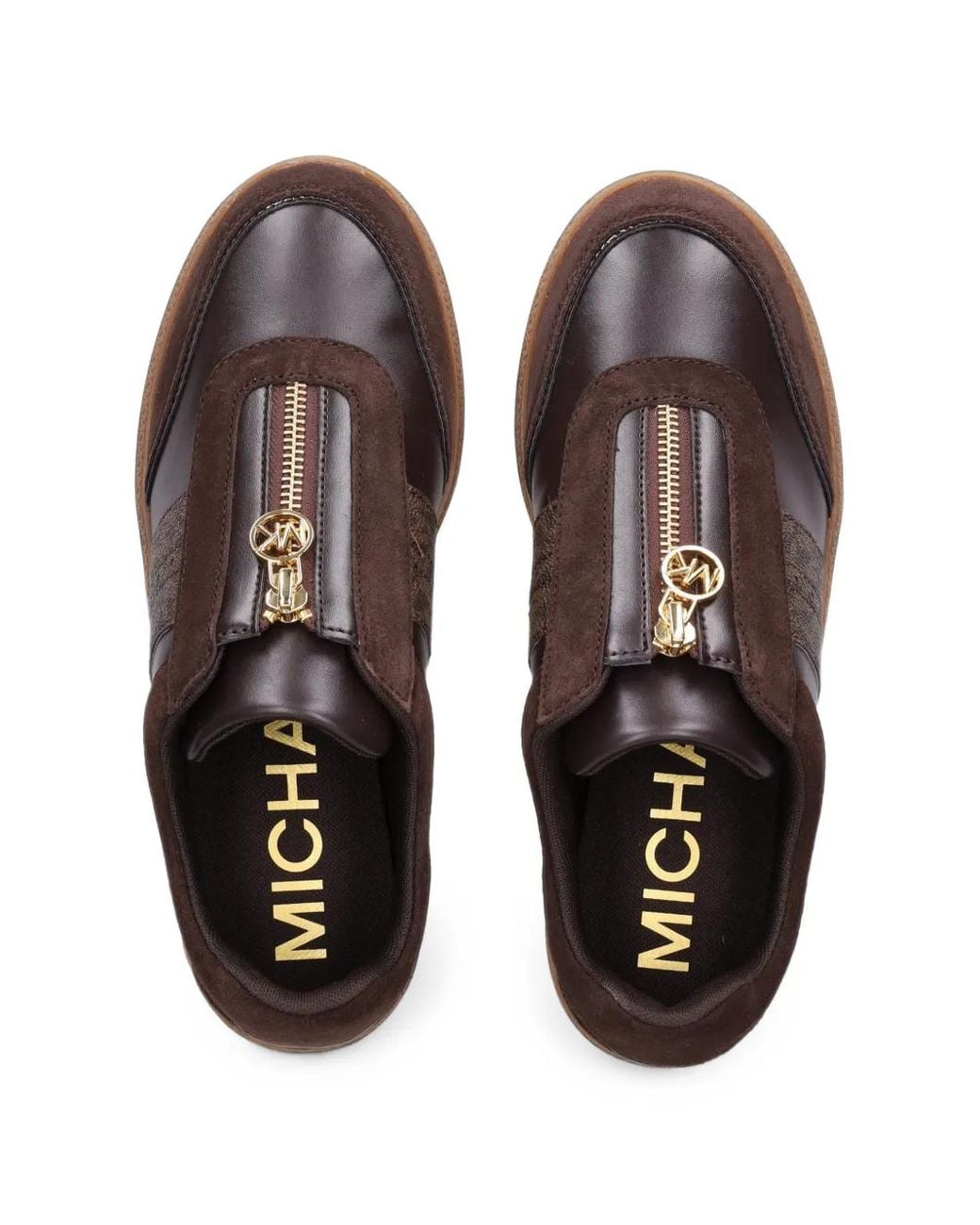 MICHAEL Michael Kors Brown Jovie Sneakers With Front Closure