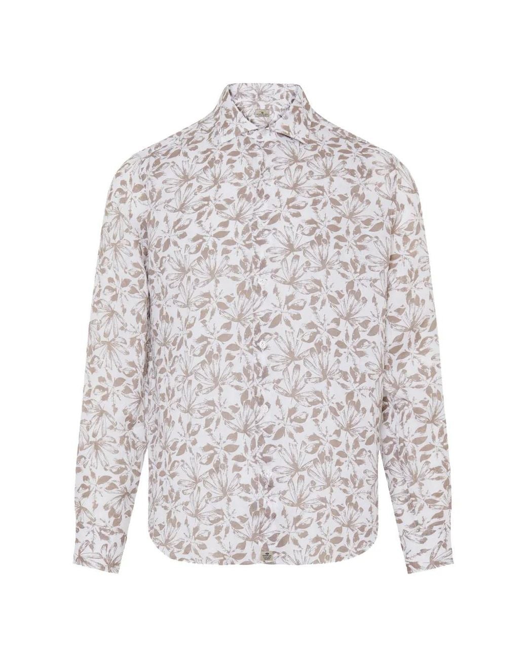 Sonrisa White Chemise À Imprimé Végétal for men