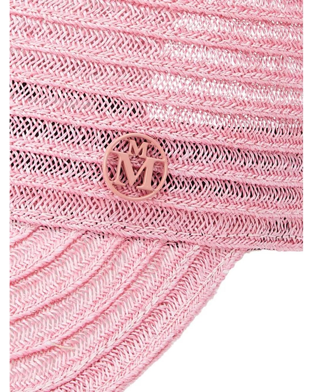 Maison Michel Pink Tiger Interwoven Cap
