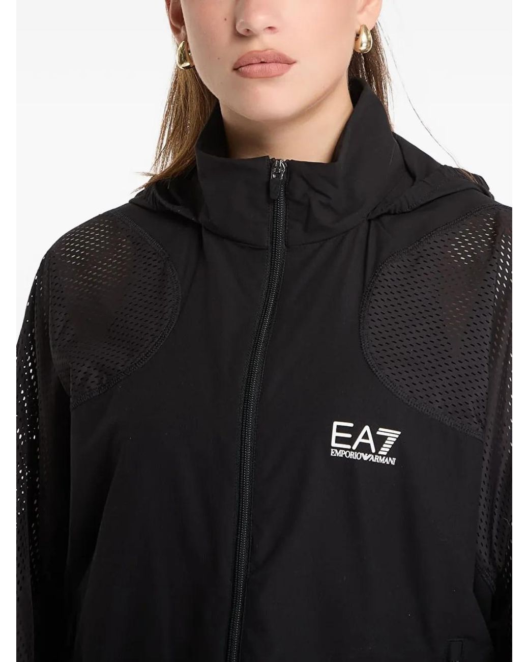 EA7 Black Veste À Capuche