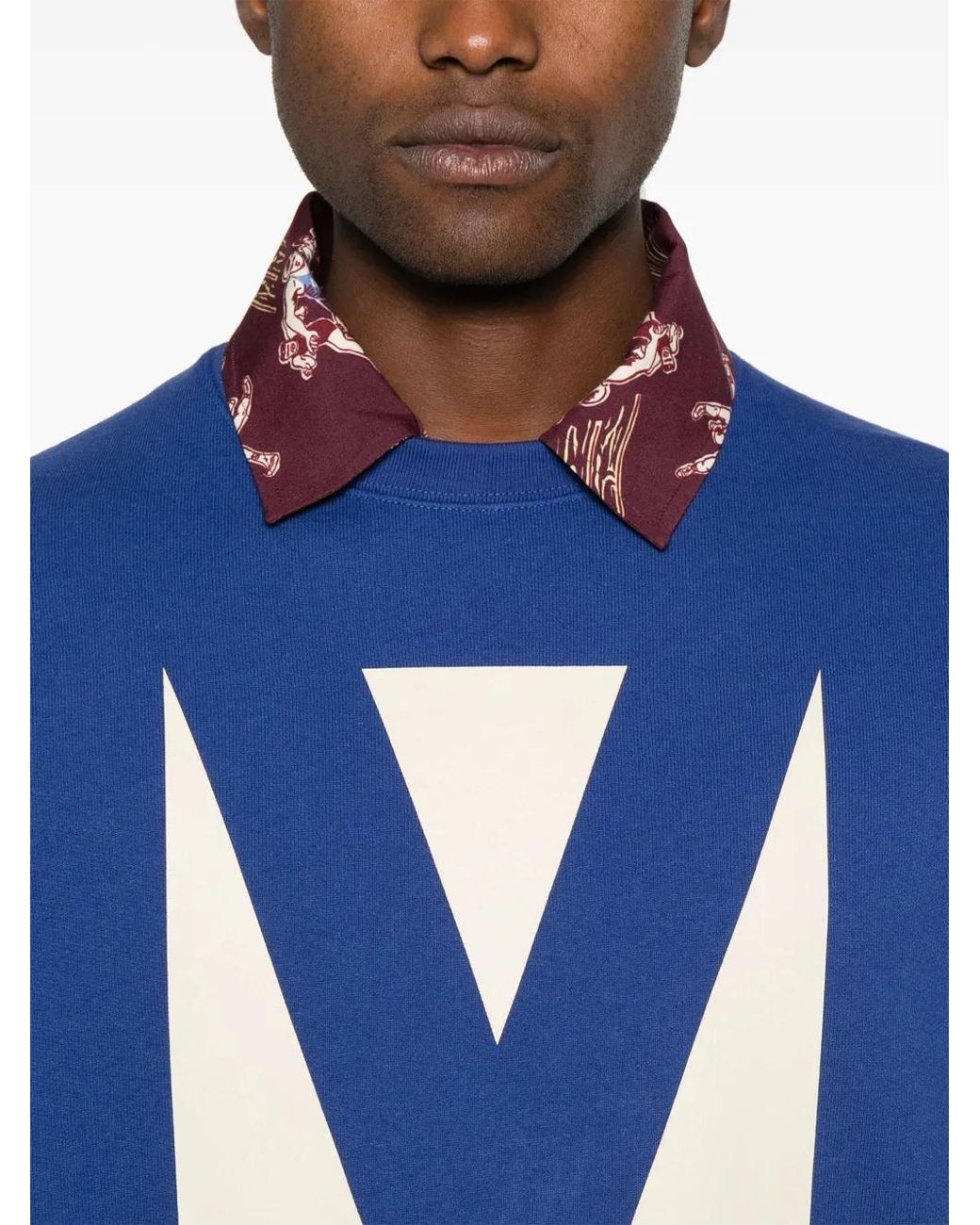Valentino Garavani Blue Chez-Print Sweatshirt for men