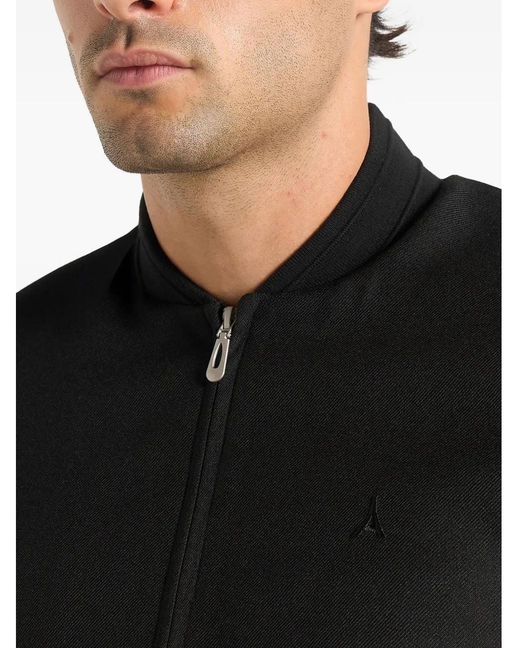 Manière De Voir Black Sami Tailored Bomber Jacket for men