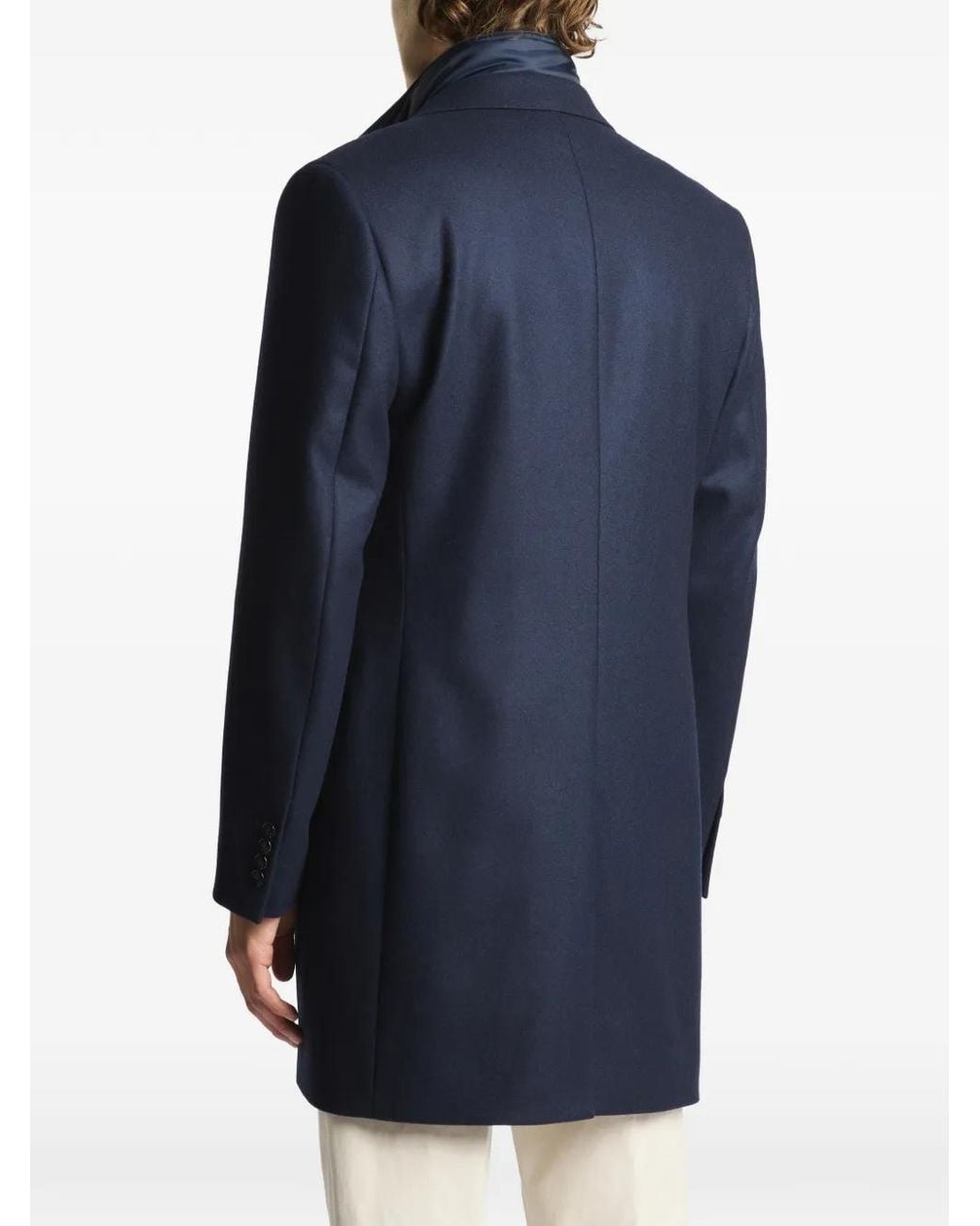 Fay Blue Double Coat Internal-Gilet Coat for men