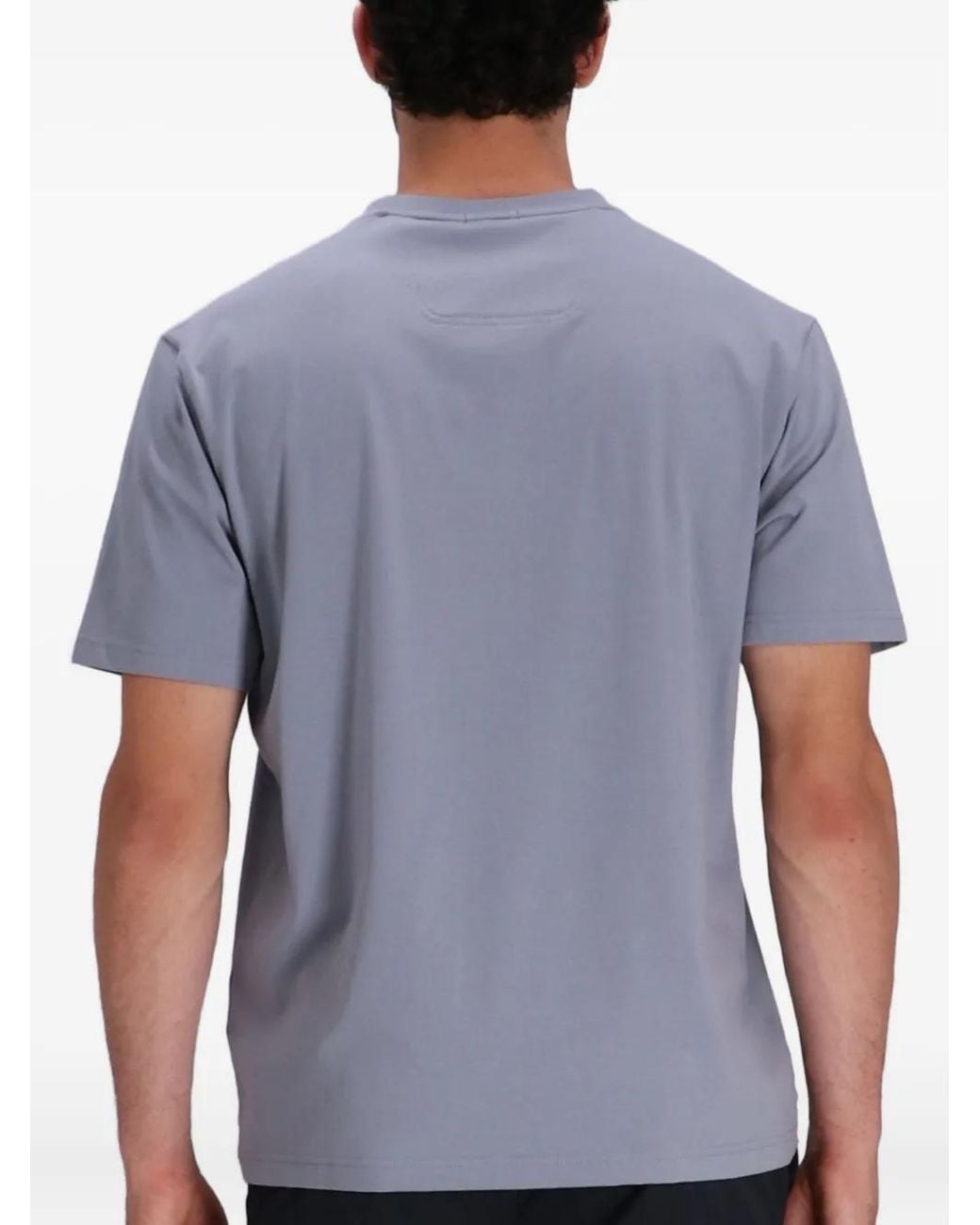 Boss Blue Emed-Logo Cotton T-Shirt for men