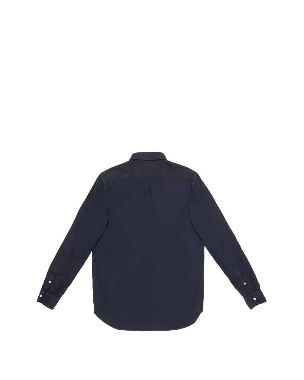 Boglioli Blue Spread-Collar Button-Up Shirt for men