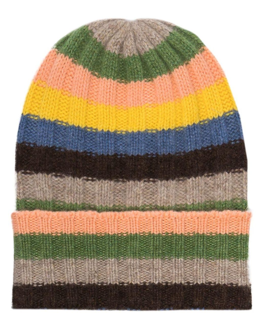 The Elder Statesman Wool Bunny Echo Striped Beanie Hat for Men - Lyst