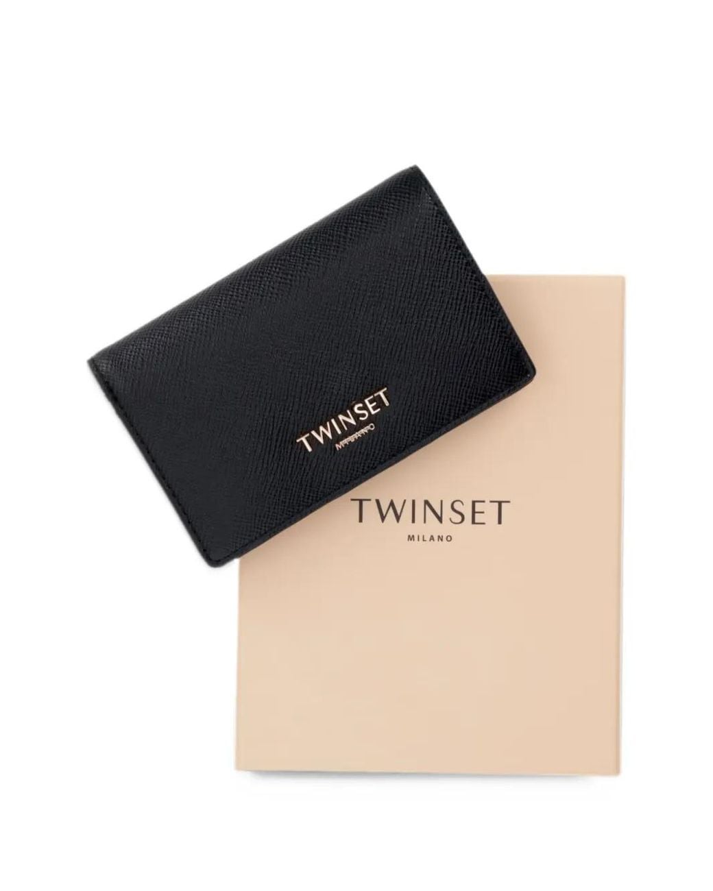 Twinset Black Small Wallet With Logo