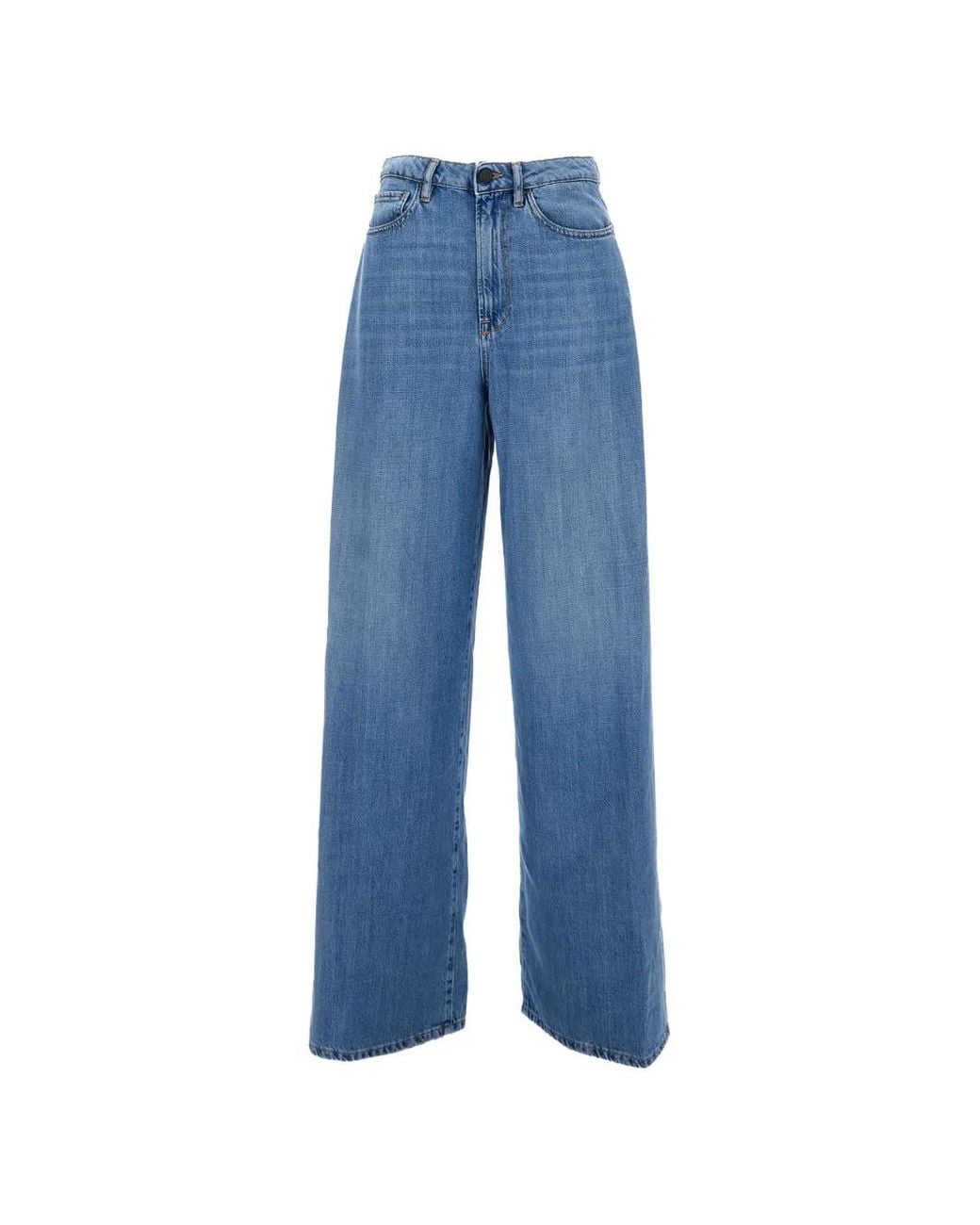 3x1 Blue Wide-Leg Jeans