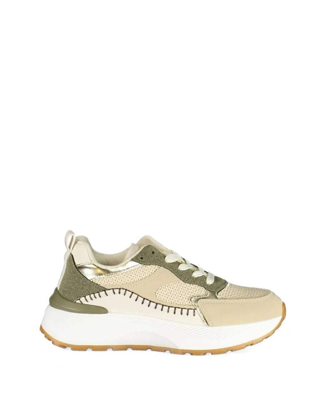 Laura Biagiotti White Panelled Sneakers