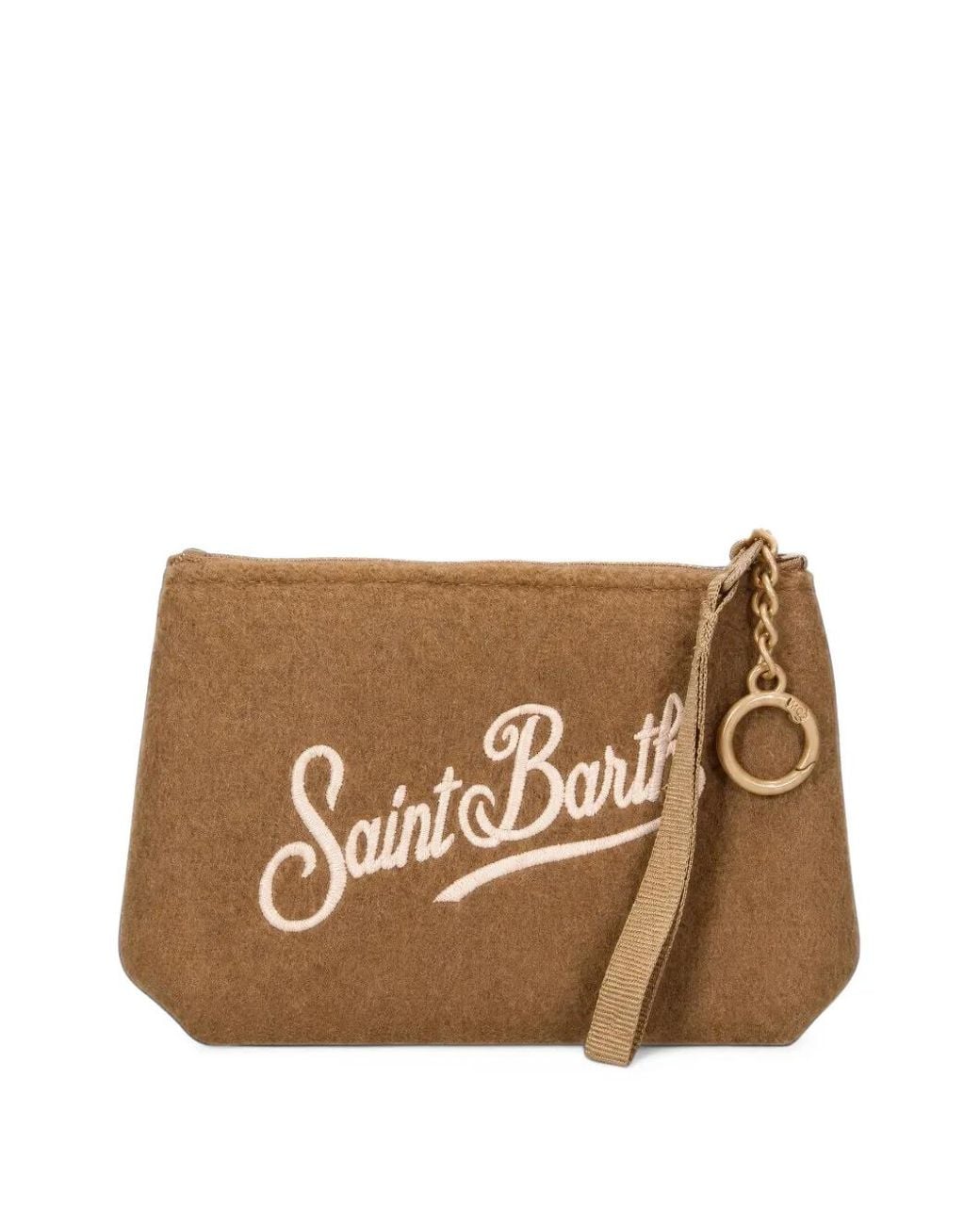 Mc2 Saint Barth Brown Saint Barth Embroidered Clutch Bag