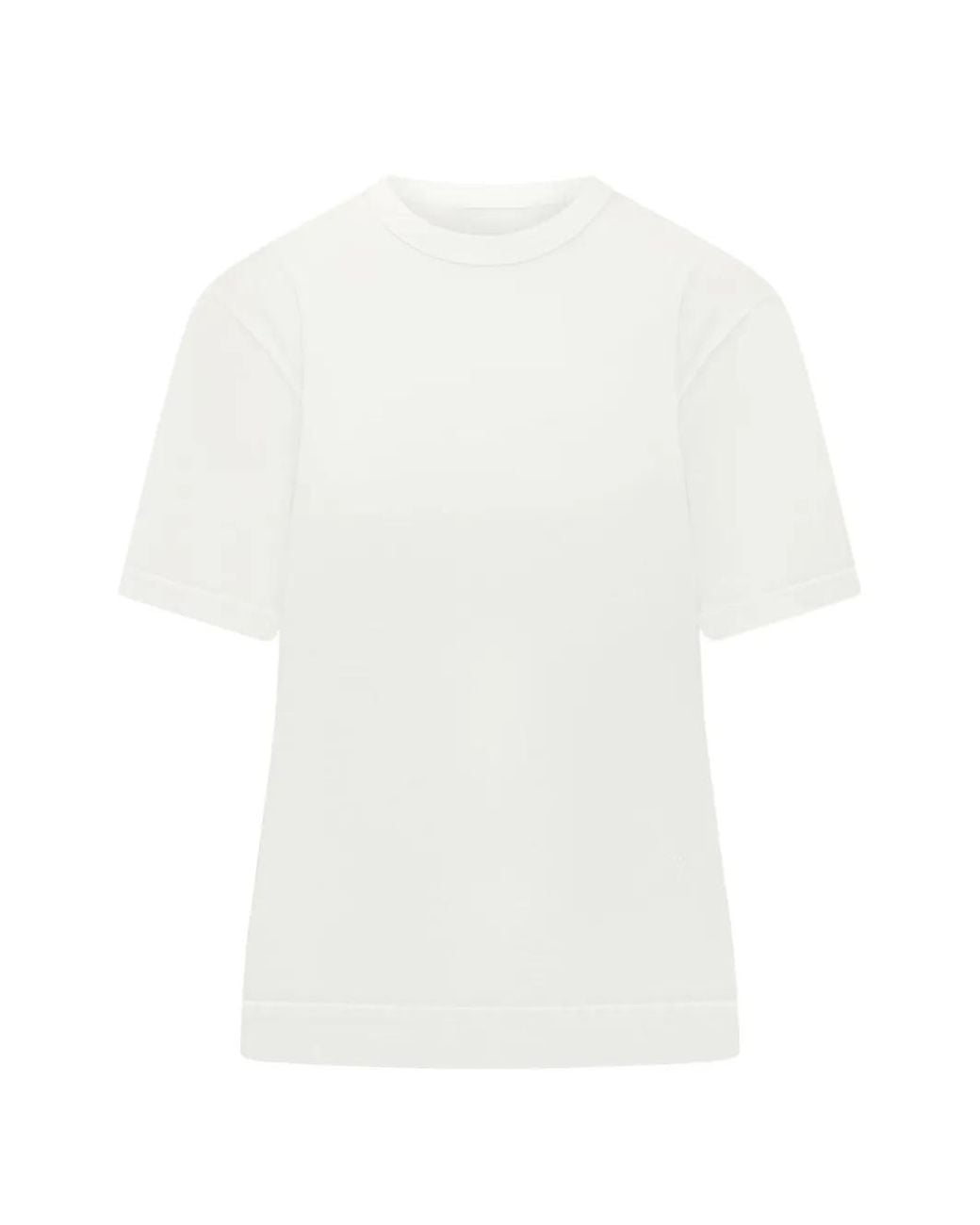 AMI White Cotton T-Shirt