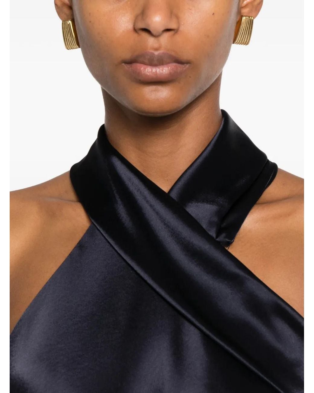 Galvan Blue Cropped Pandora Dress