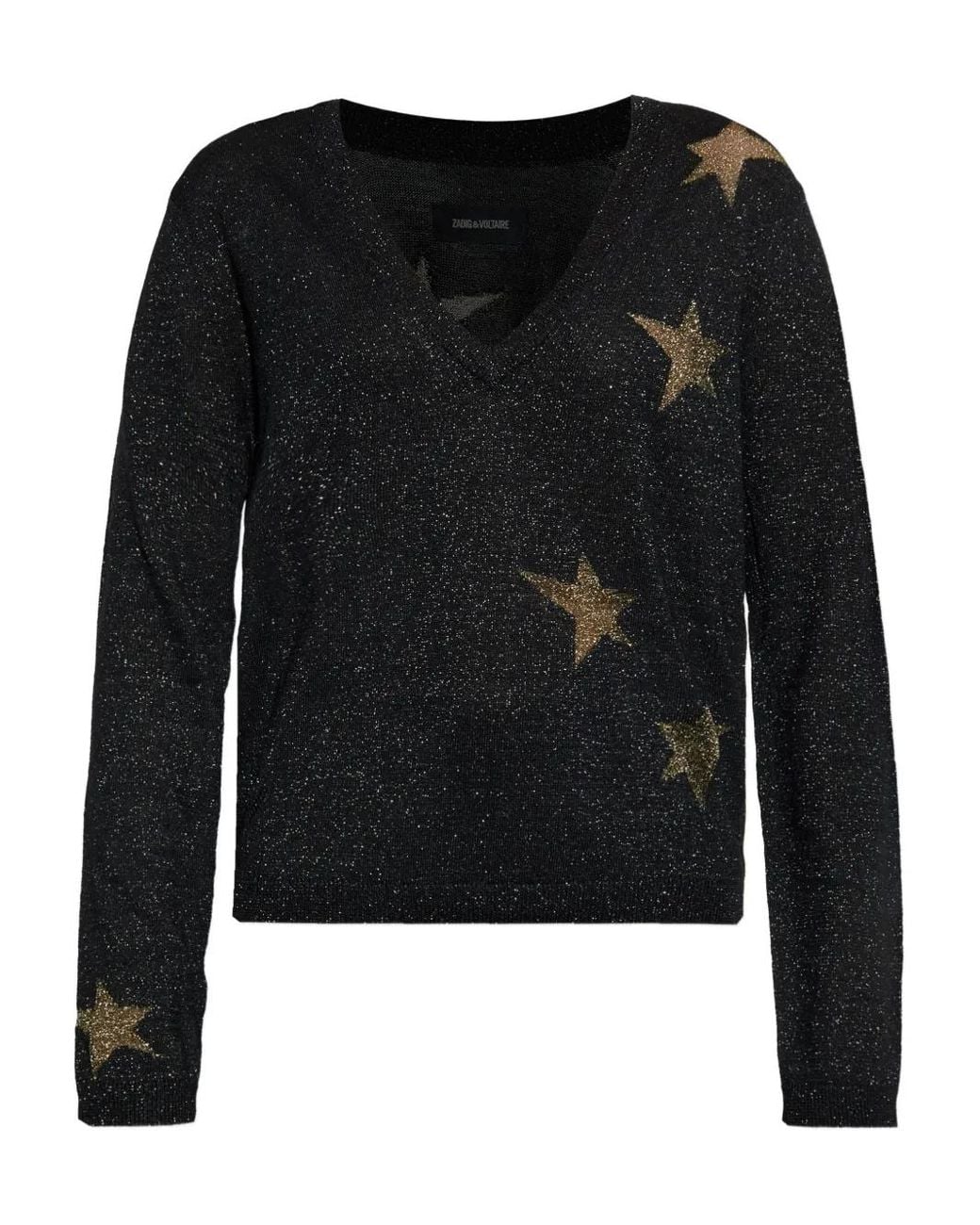 Zadig & Voltaire Black Rivyl V-Neck Sweater