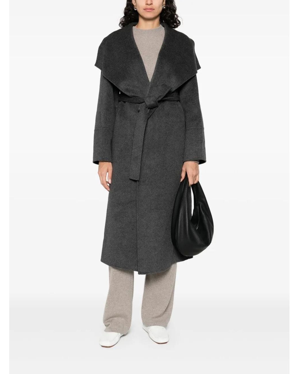 Soft Goat Gray Long Coat