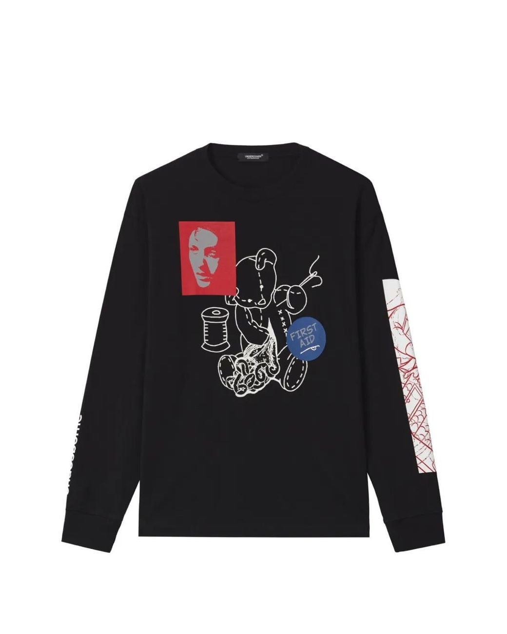 Undercover Black Graphic-Print Long-Sleeve T-Shirt for men