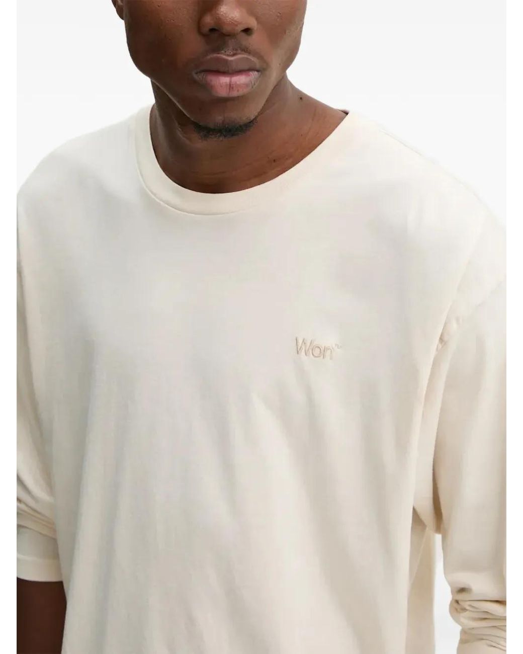 Won Hundred White Long-Sleeve T-Shirt for men