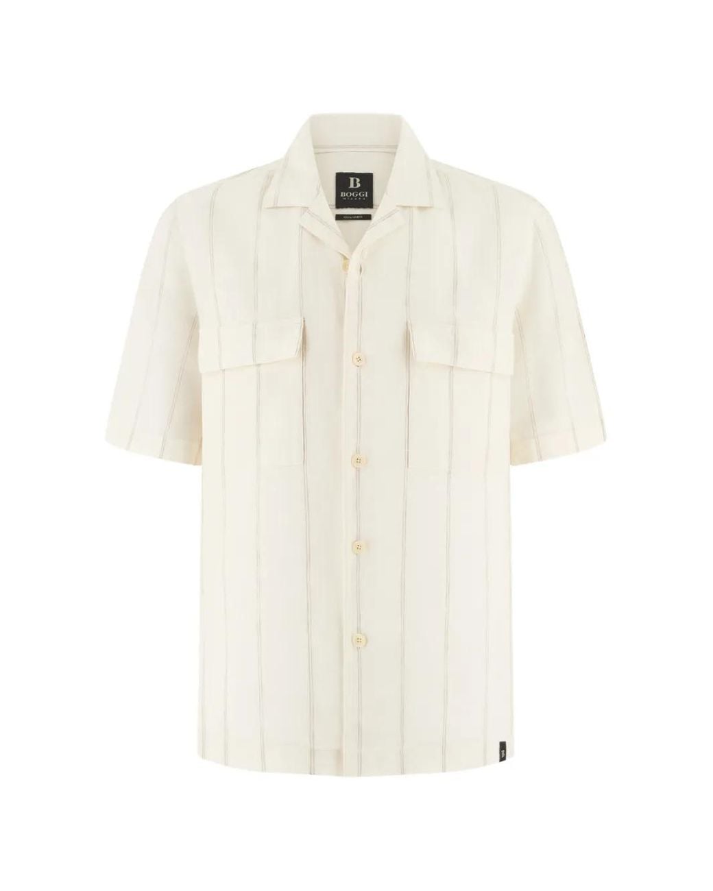 Boggi White Striped Shirt for men