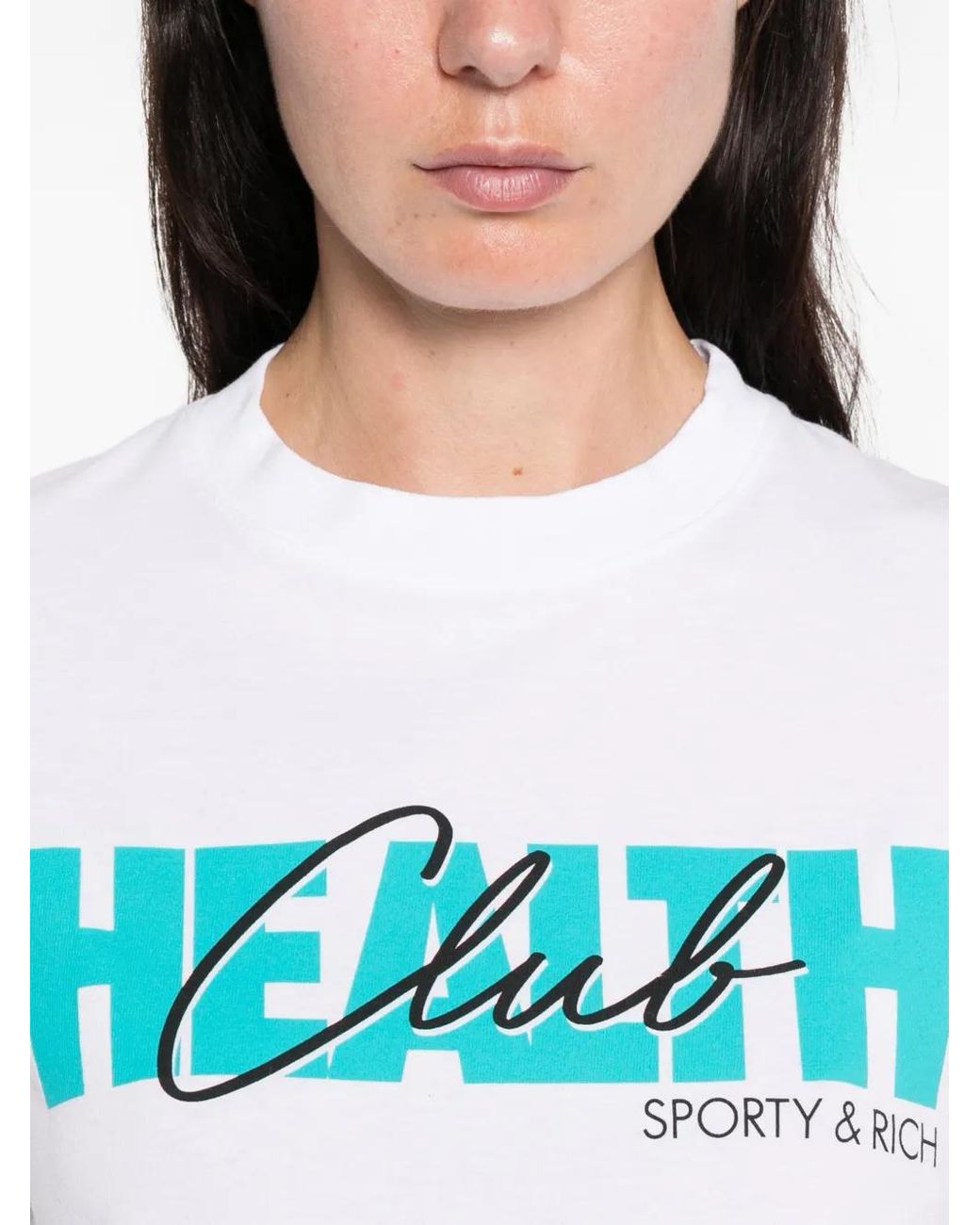 Sporty & Rich Blue Logo-Print T-Shirt