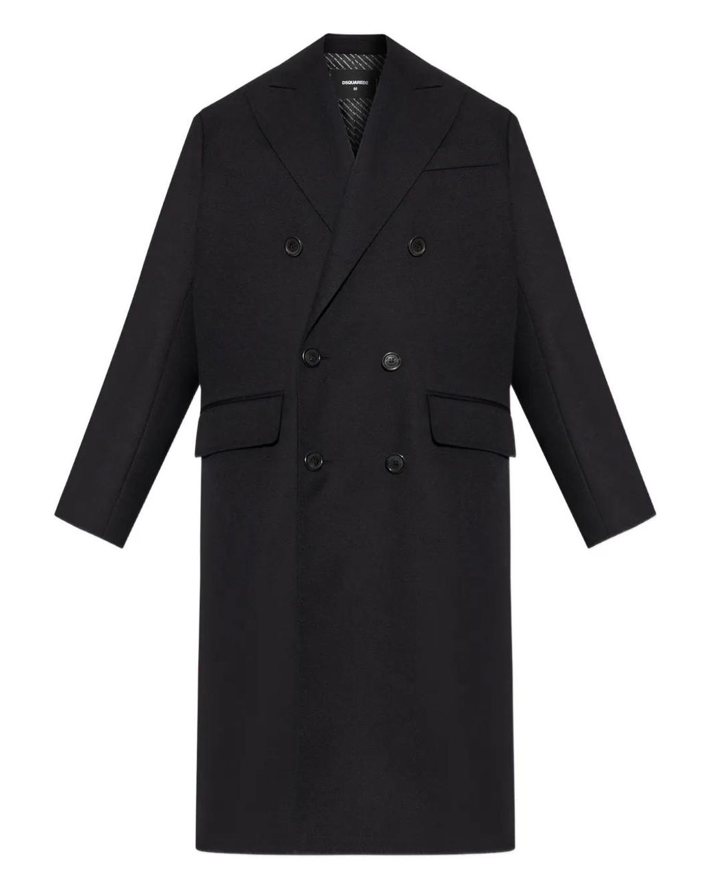 DSquared² Black Evening Double Breast Coat Clothing for men