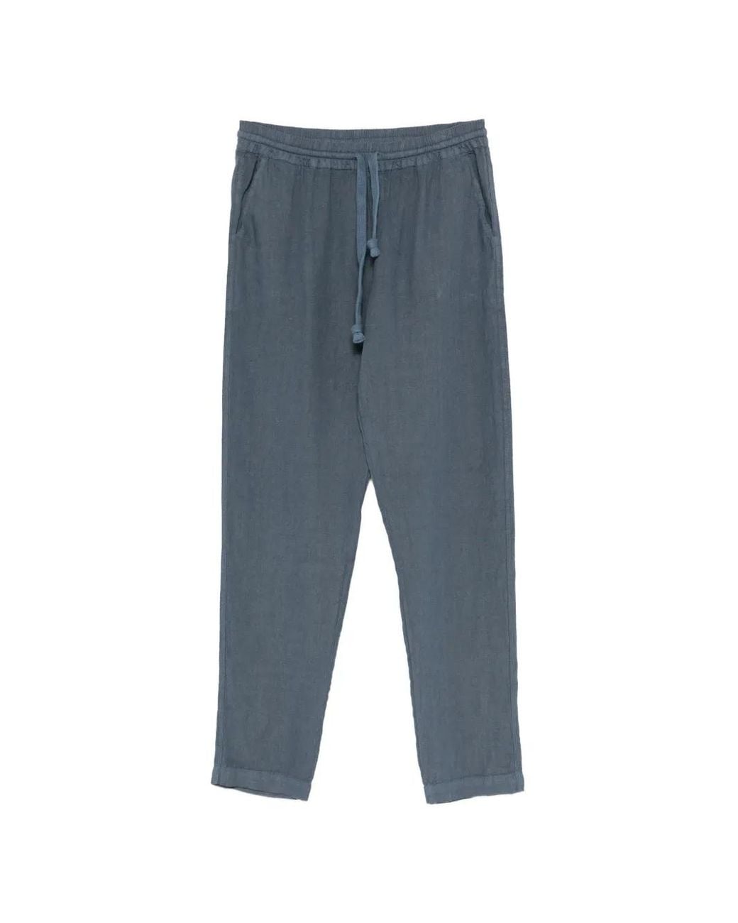 Fedeli Blue Drawstring-Waistband Trousers for men