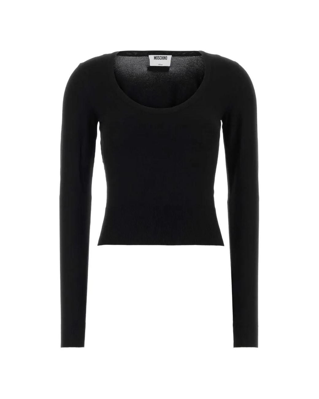 Moschino Black Scoop-Neck Sweater