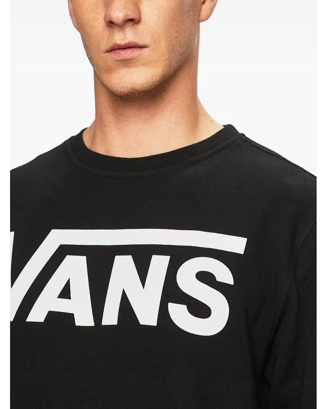 Vans Black Logo-Detail Long-Sleeved Sweatshirt for men
