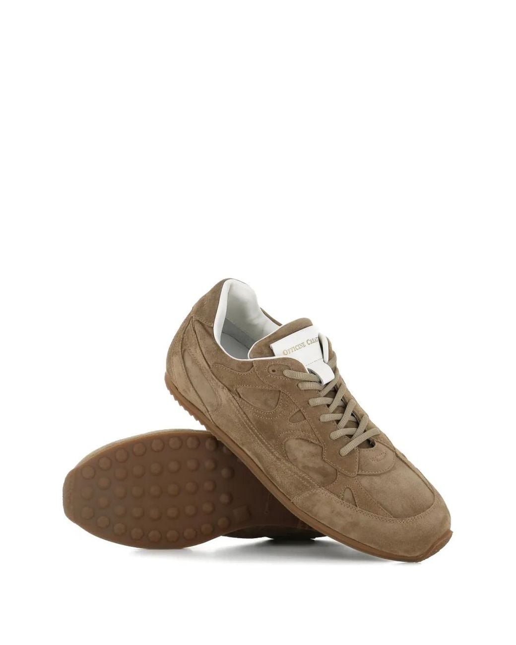 Officine Creative Brown Low-Top Panelled Sneakers for men