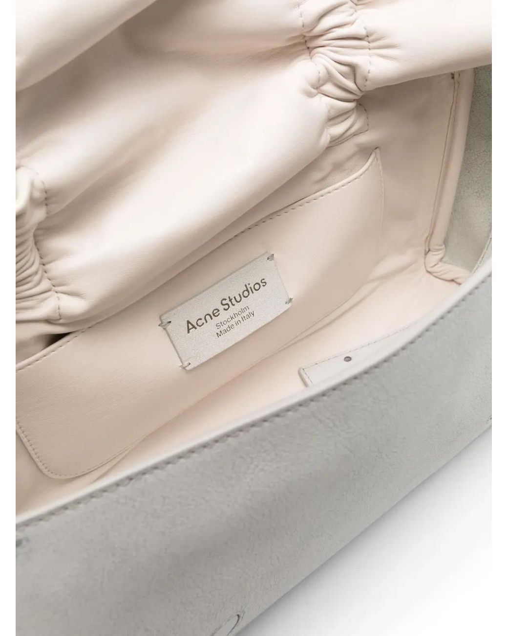 Acne Gray Multipocket Leather Tote Bag