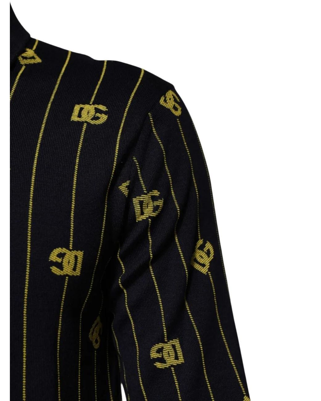 Dolce & Gabbana Black Polo-Collar Sweater for men