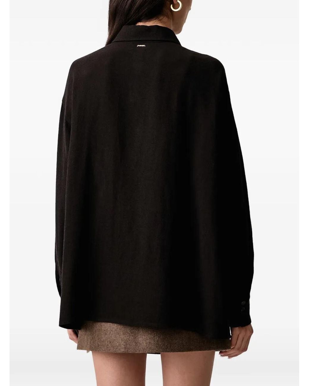 Twinset Black Button-Down Long-Sleeve Shirt