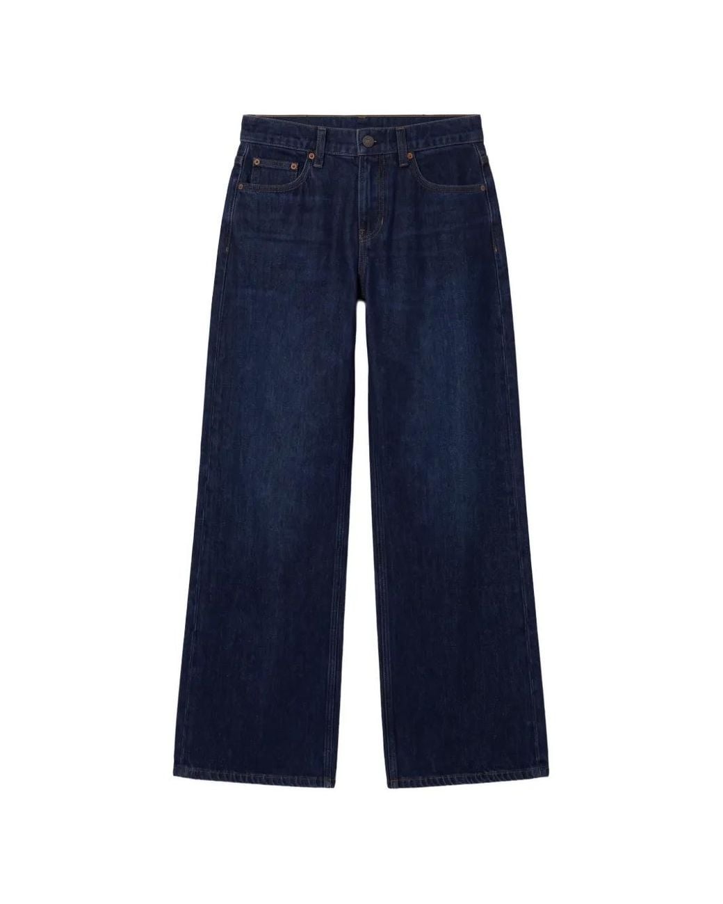 Reformation Blue Cary Slouchy Wide-Leg Jeans