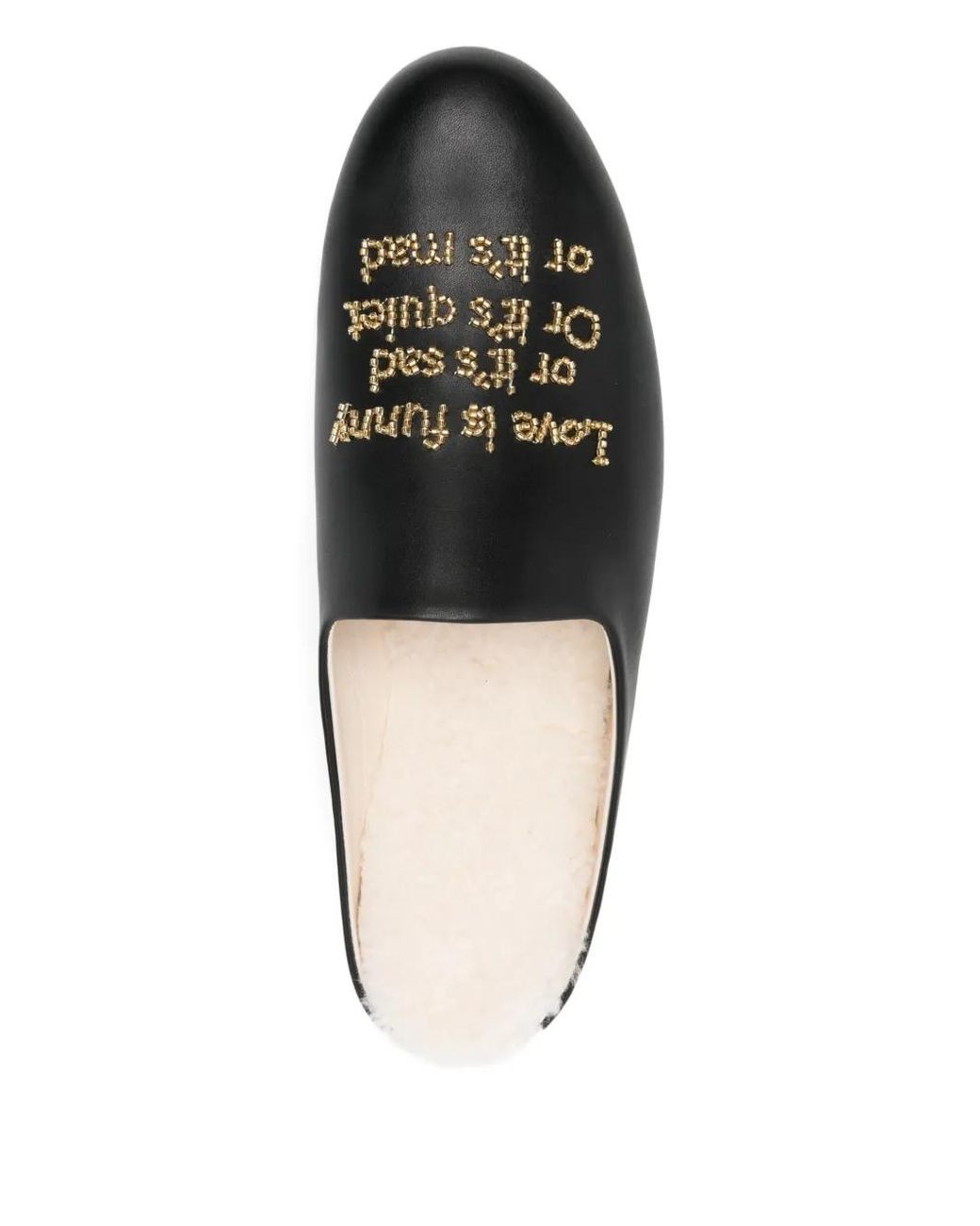 Undercover Black Mules Mit Perlen