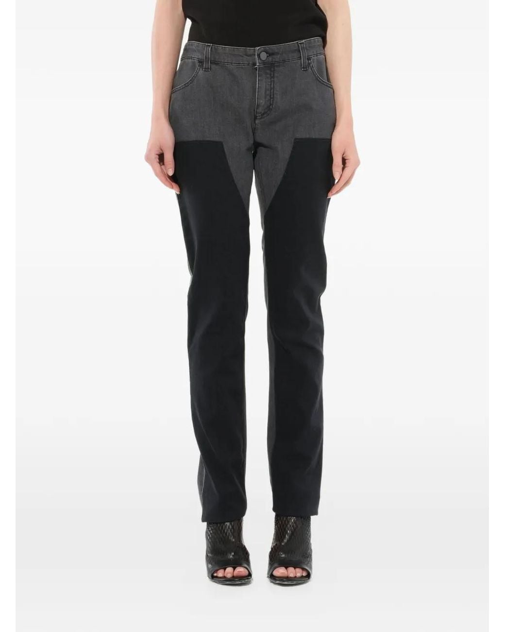 Givenchy Black Two-Tone Panelled Jeans
