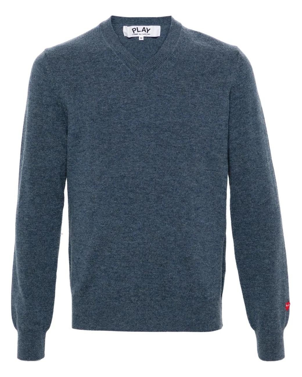 Pull À Patch Cœur COMME DES GARÇONS PLAY en coloris Blue