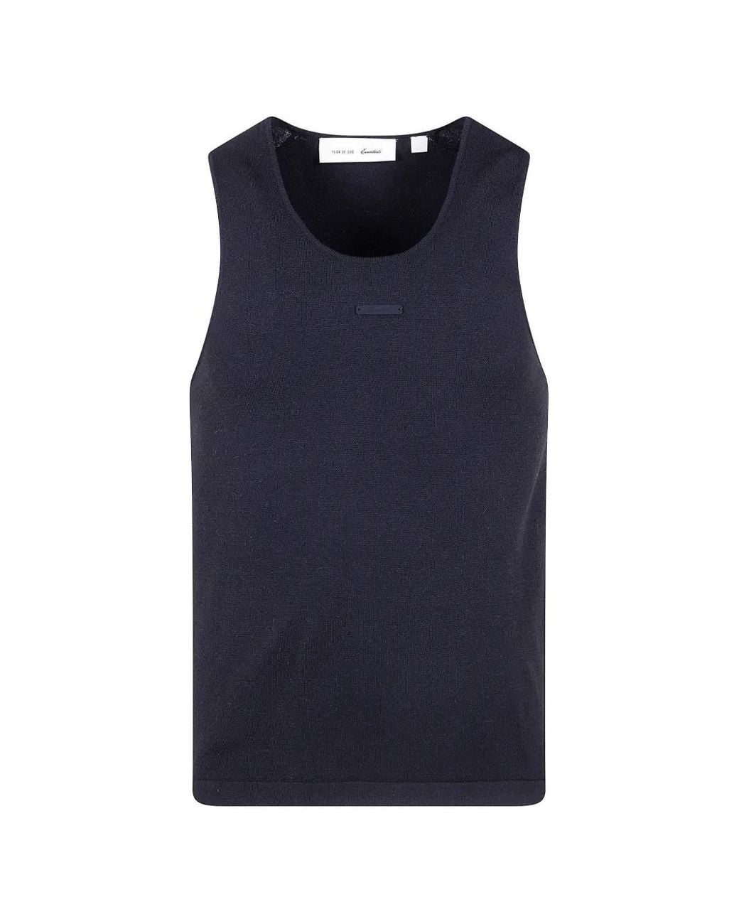 Fear Of God Blue Logo-Patch Tank Top
