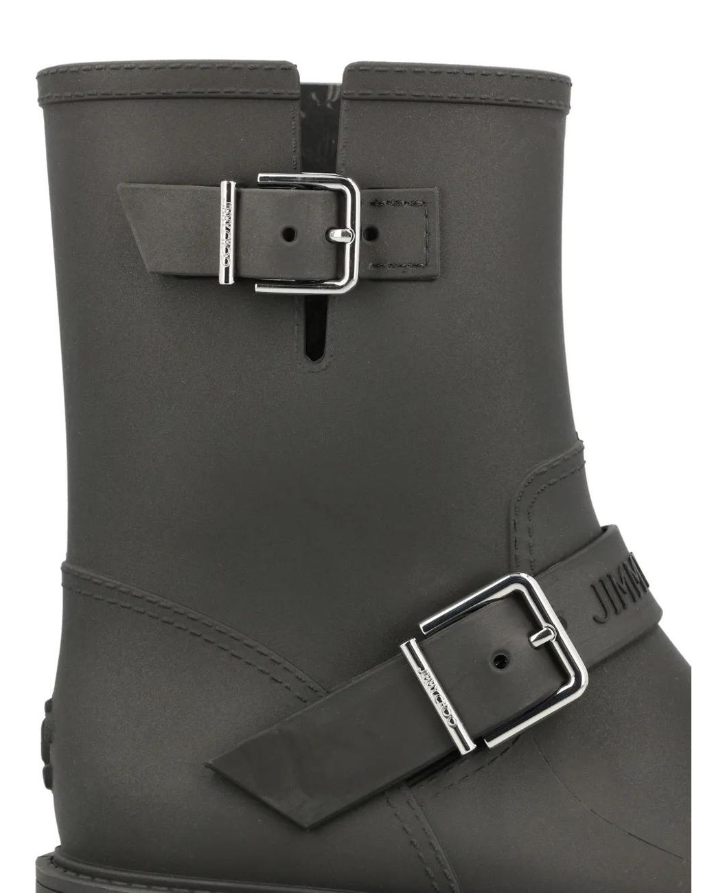 Jimmy Choo Black Buckled Biker Boots