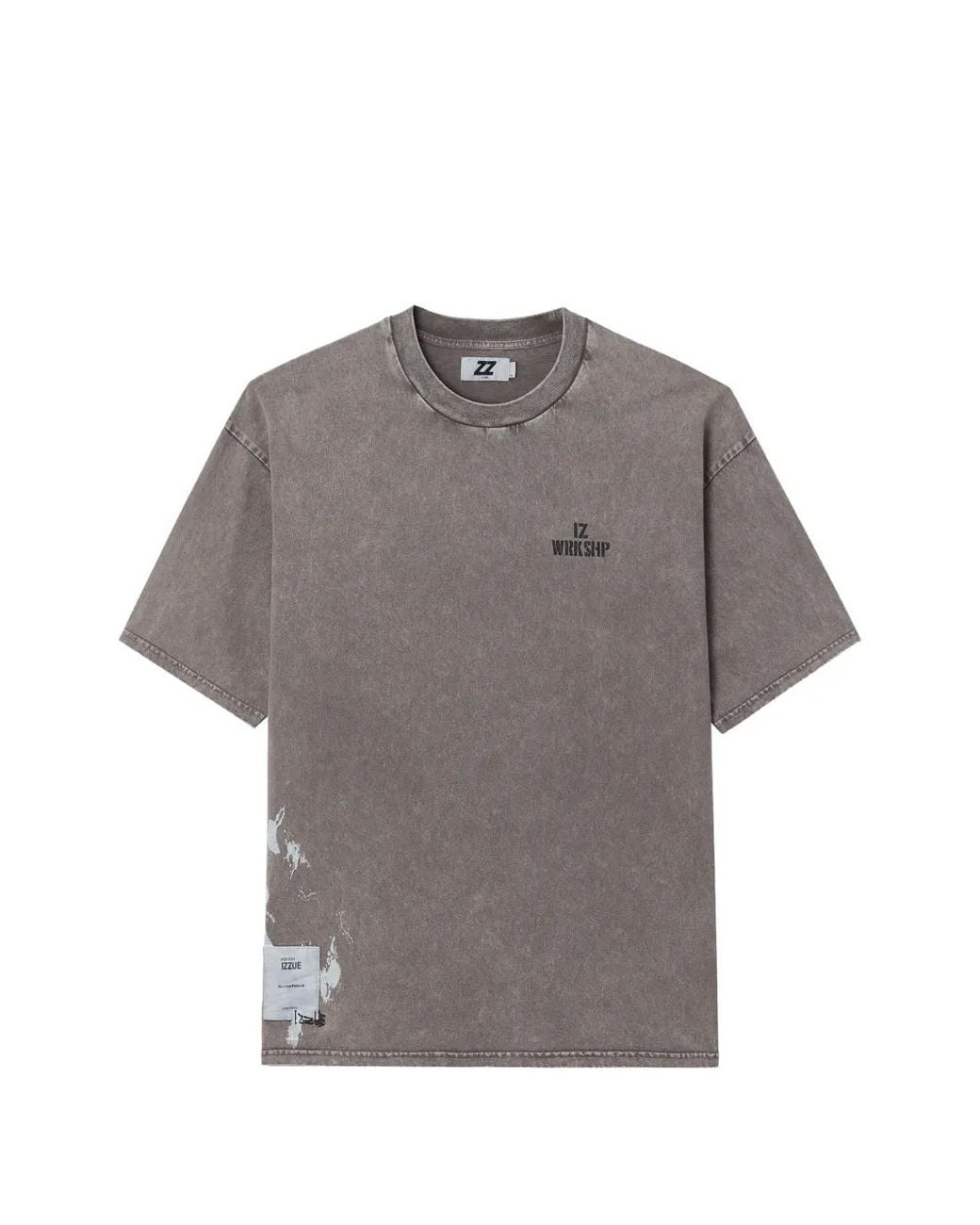 Izzue Gray Logo-Print T-Shirt for men