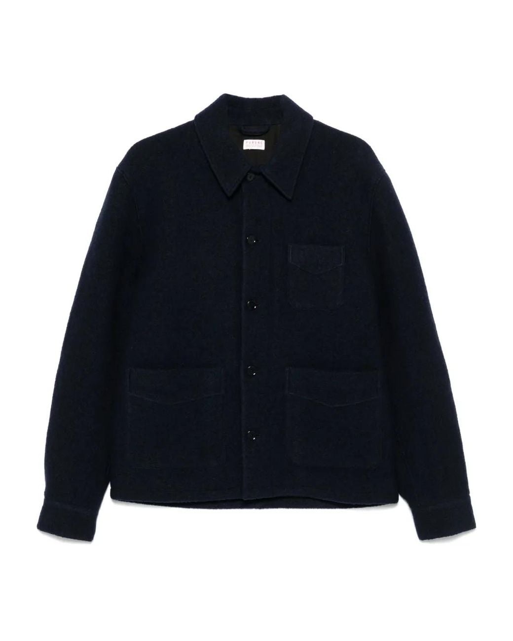 Fursac Blue Single-Breasted Blazer for men