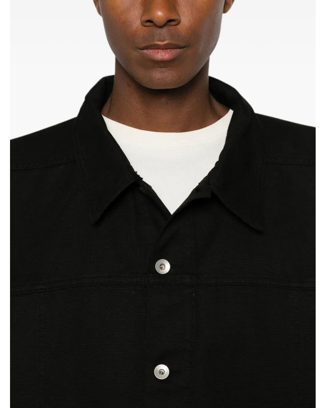 Rick Owens Black Veste Jumbo Worker for men