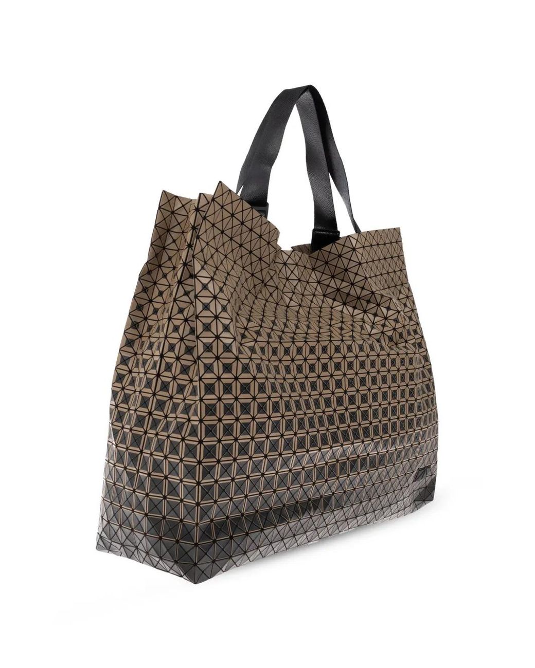 Issey Miyake Brown Geometric-Panel Tote Bag for men