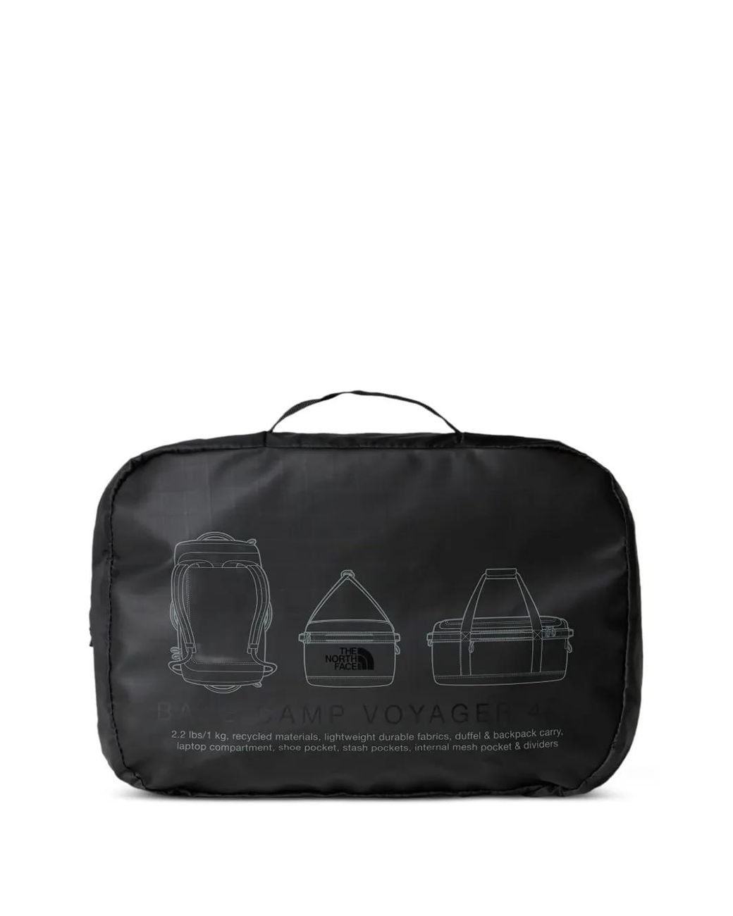 The North Face Black Base Camp Voyager Duffel 42L Backpack for men